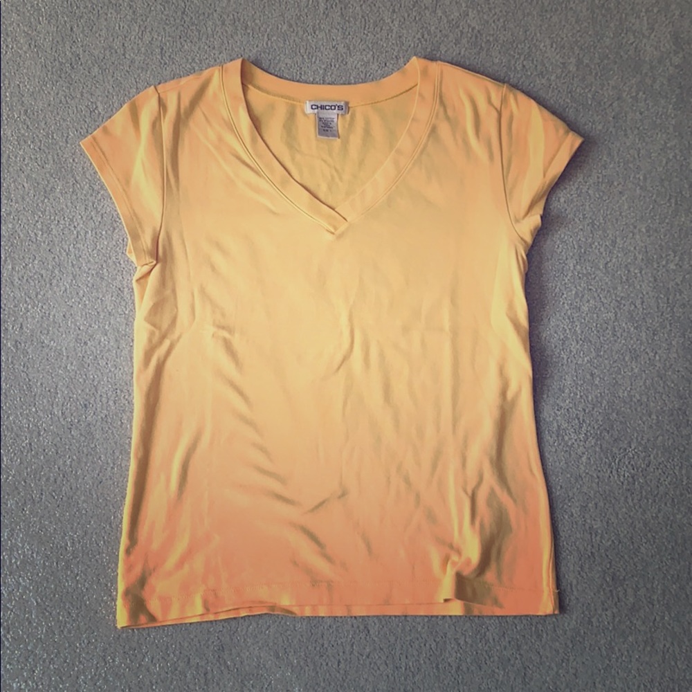 Chico’s Basic Yellow T